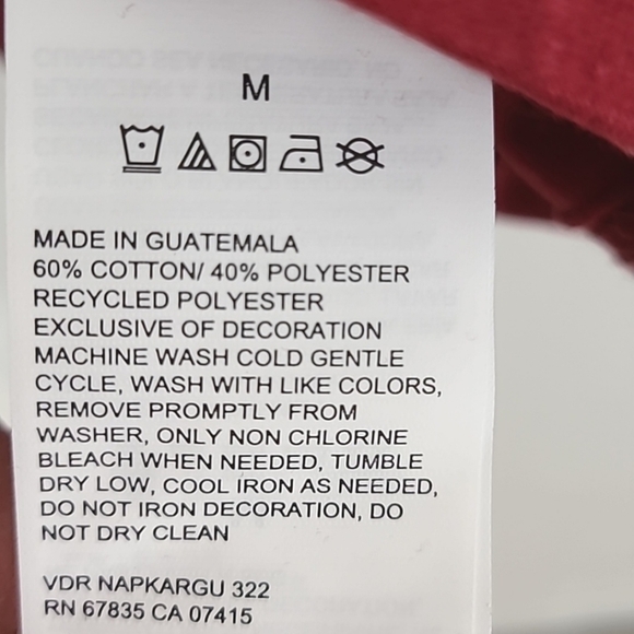 *NWT* NAUTICA Red Graphic Long-Sleeve Shirt, size Medium - Picture 6 of 6